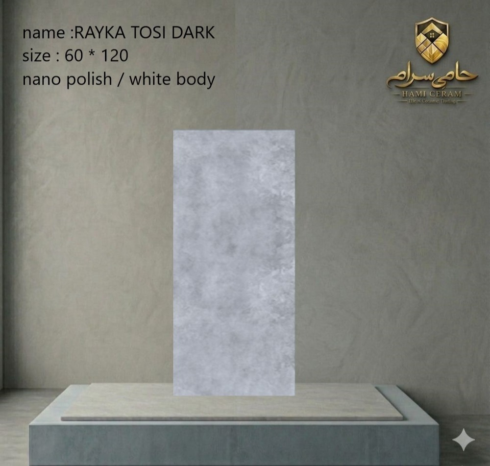 سرامیک 120×60 شمس طرح رایکا طوسی نانوپولیش خاک سفید درجه 1