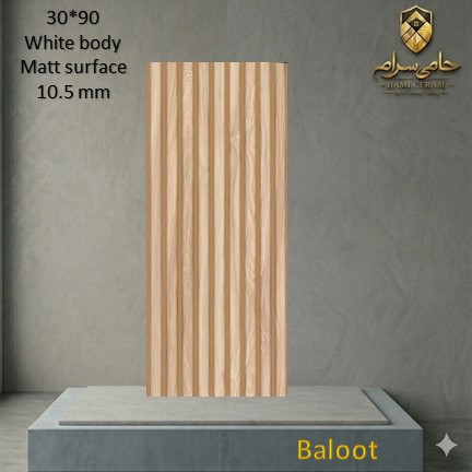 سرامیک 90×30 بوستان طرح بلوط خاک سفیدمات 10.5mm