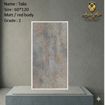 سرامیک 120*60 خاک قرمز سها مدل تالیا مات درجه دو