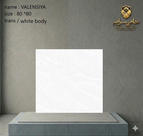 سرامیک 80×80 نفیس طرح والنسیا ترانس خاک سفید درجه 2
