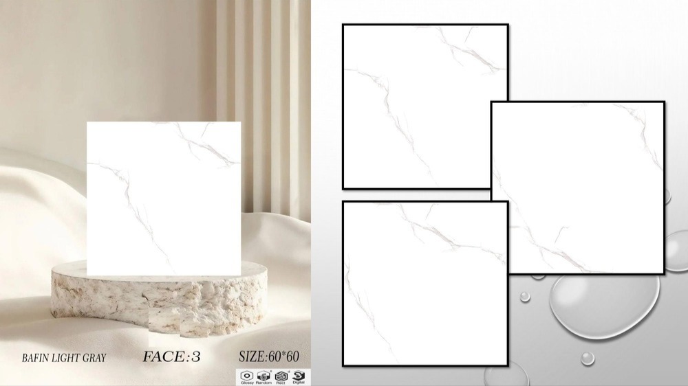 سرامیک سایز 60*60 بافین روشن درجه 2